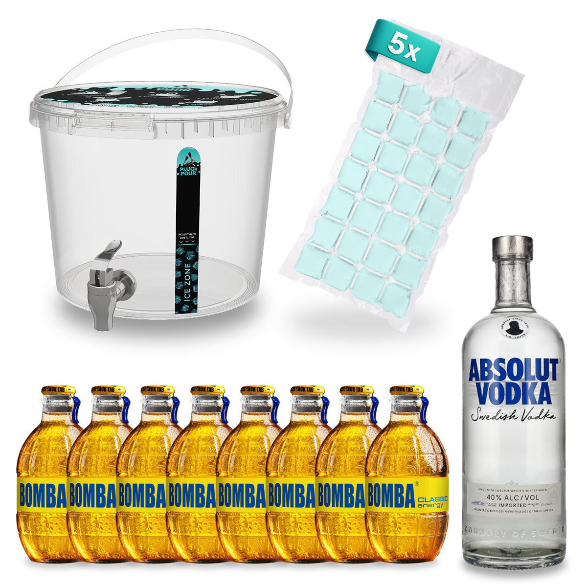 Vodka E NUKE Bomba Energy - Original/Cherry/Blueberry/Mojito/ Grapefruit - 13,33 % Vol.