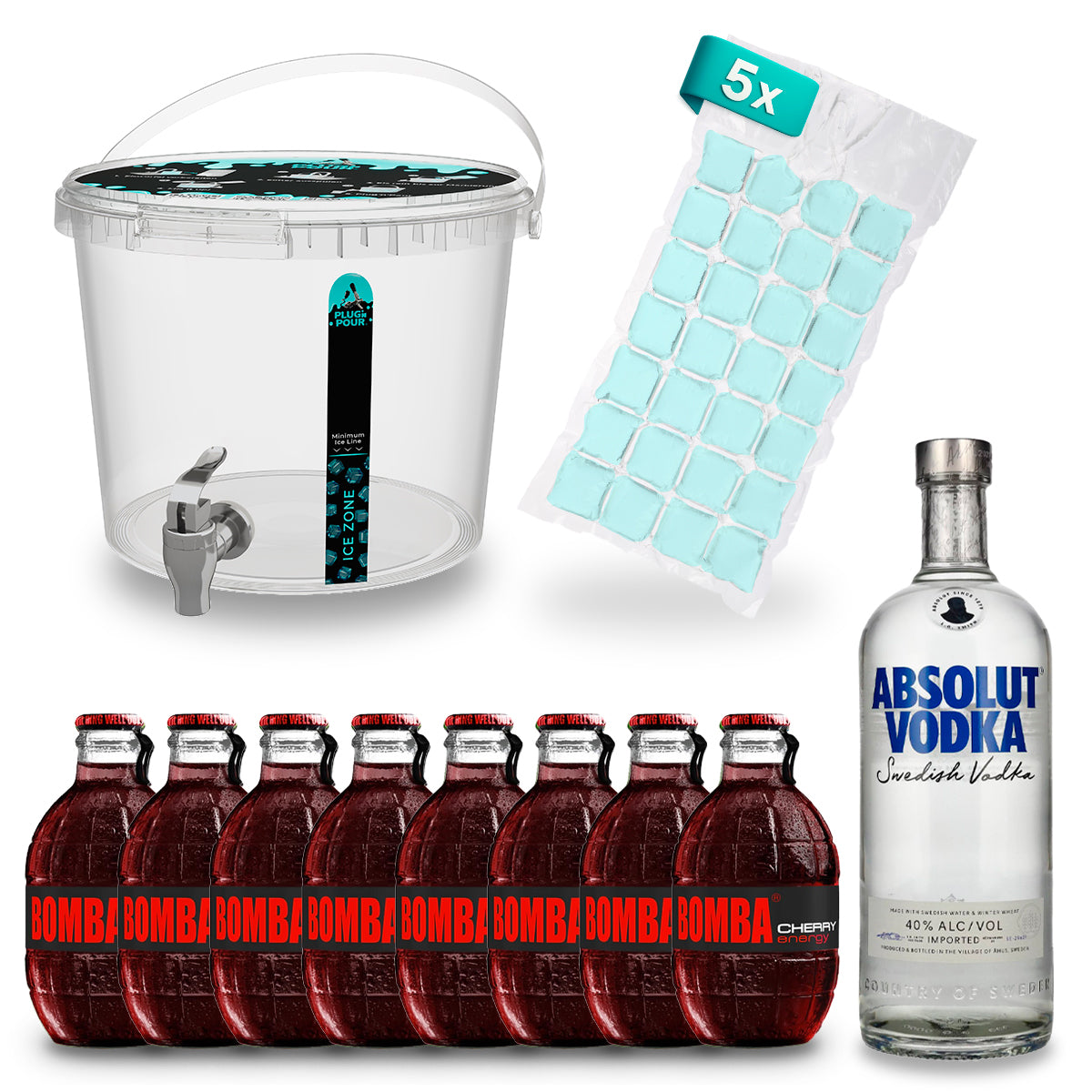 Vodka E NUKE Bomba Energy - Original/Cherry/Blueberry/Mojito/ Grapefruit - 13,33 % Vol.