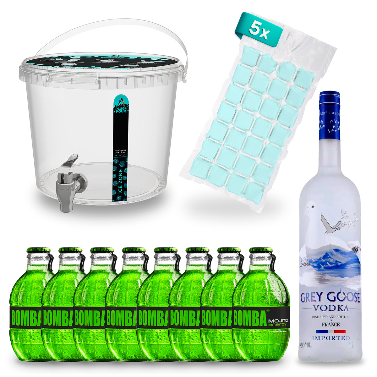 Vodka E NUKE Bomba Energy - Original/Cherry/Blueberry/Mojito/ Grapefruit - 13,33 % Vol.
