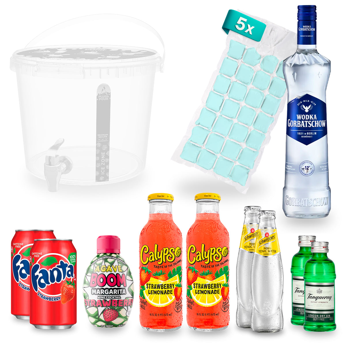 Sip Tank Cocktail-Set – Midnight Strawberry Fizz – ca. 11,5 % Vol.