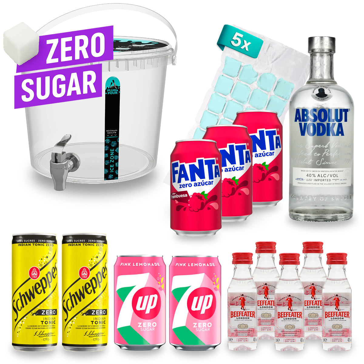 Sip Tank ZERO SUGAR – Cocktail Set – Pink Lemonade 12,5% Vol.