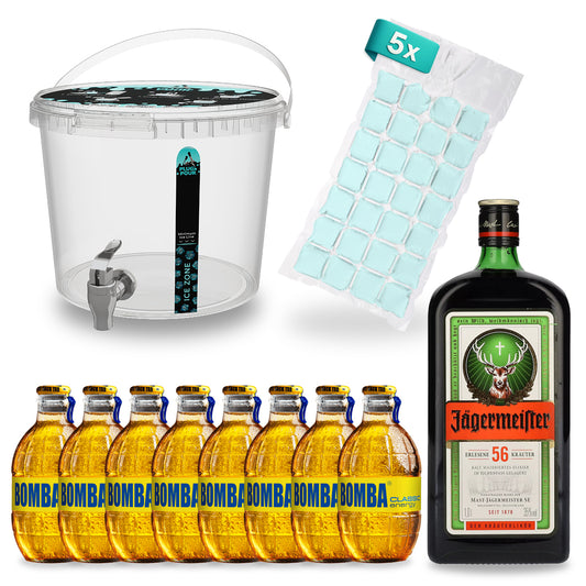 Sip Tank – Cocktail Set – Jägermeister E Bomba Original/Cherry/Blueberry/Mojito 11,67 % Vol.
