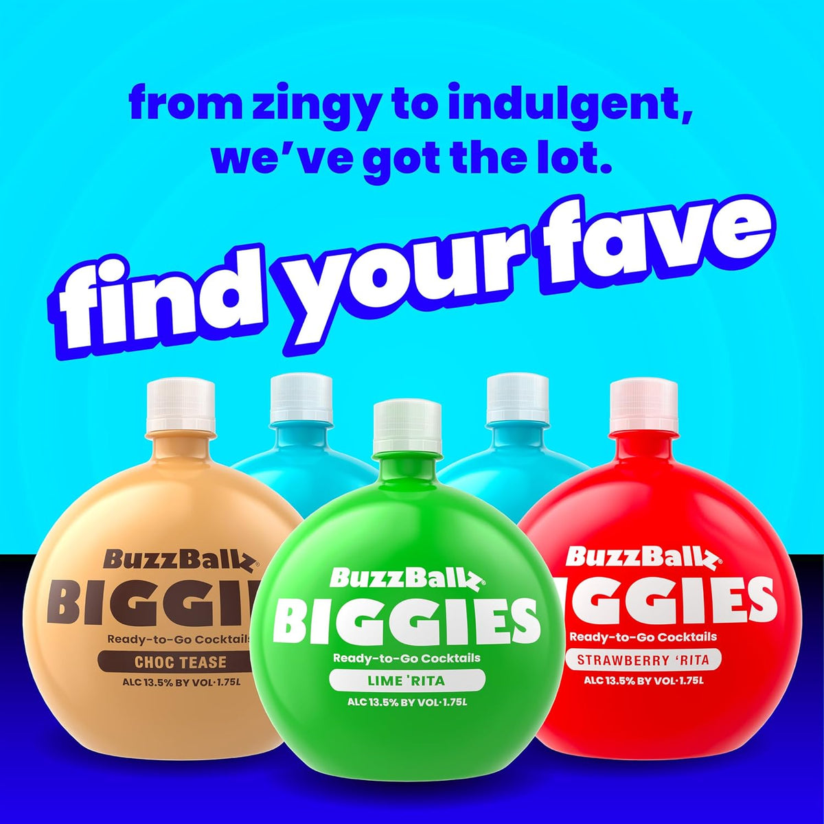BuzzBallz Biggies Berry Cherry Limeade – XXL Cocktail 1,75 L · 13,5 % vol.