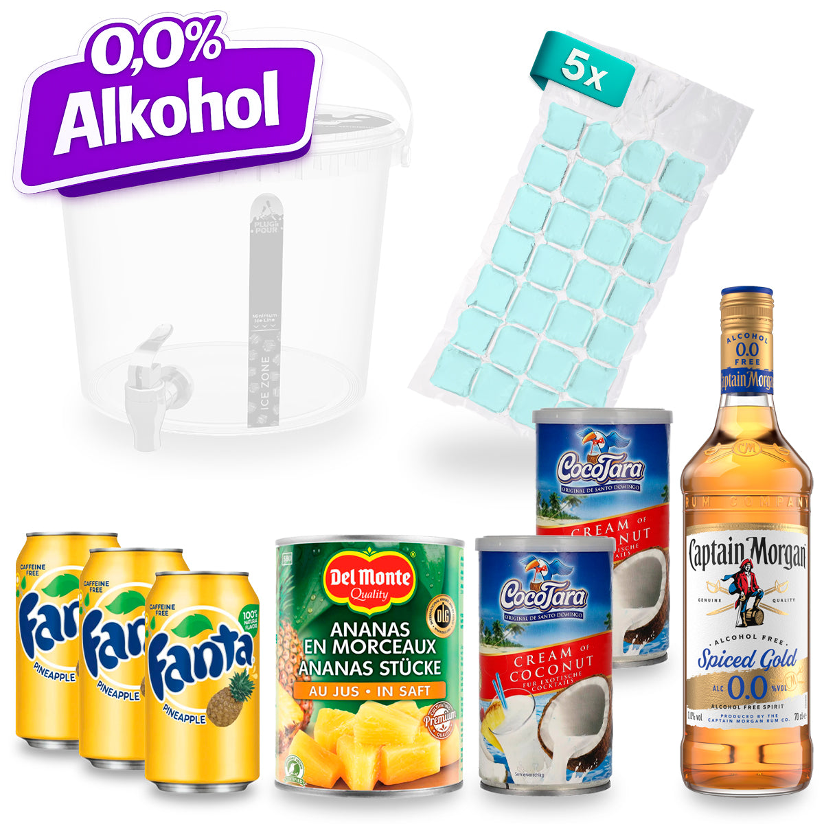 Sip Tank – Cocktail Set – Pina Colada Alkohol frei 0,0%Vol.