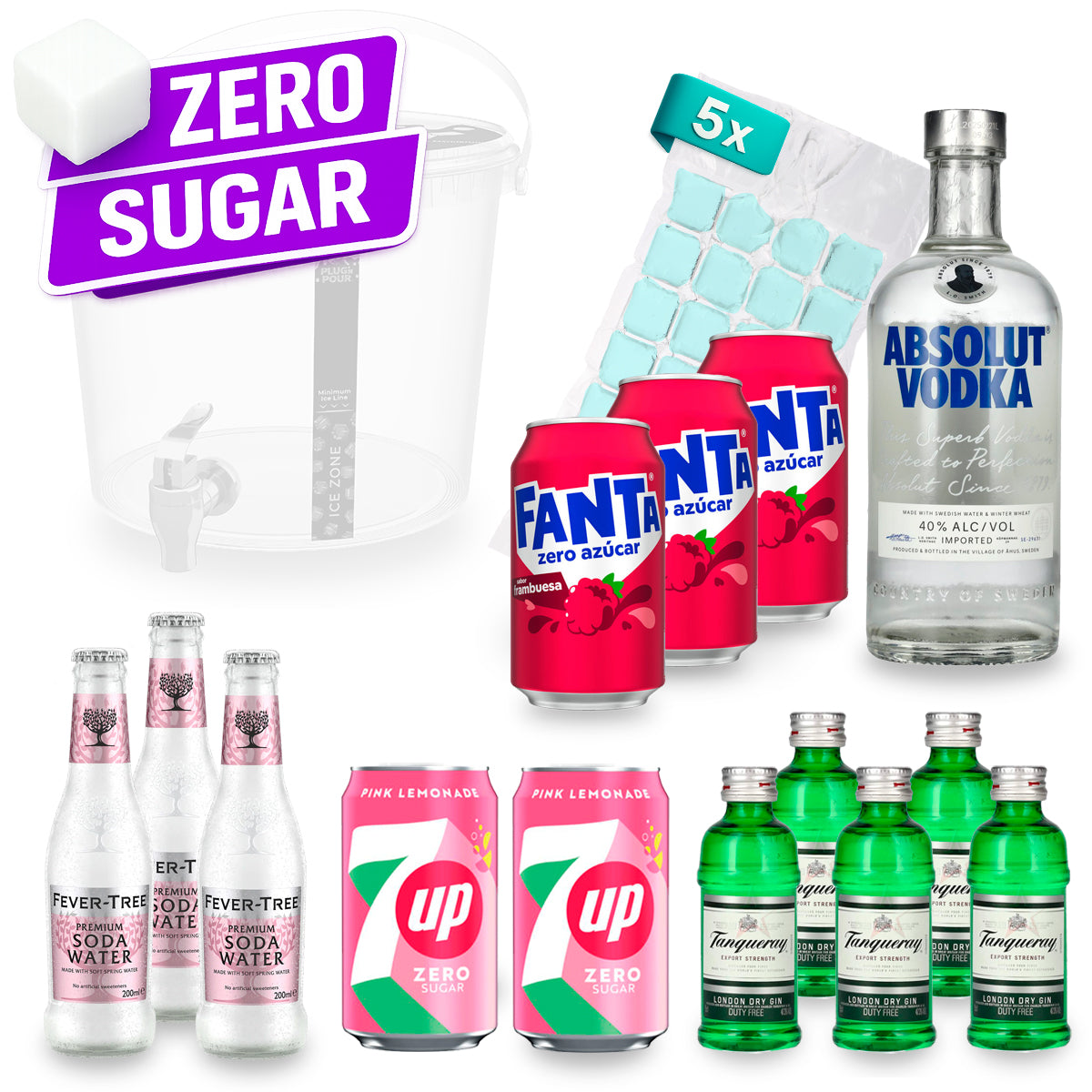 Sip Tank ZERO SUGAR – Cocktail Set – Pink Lemonade 13,5% Vol.