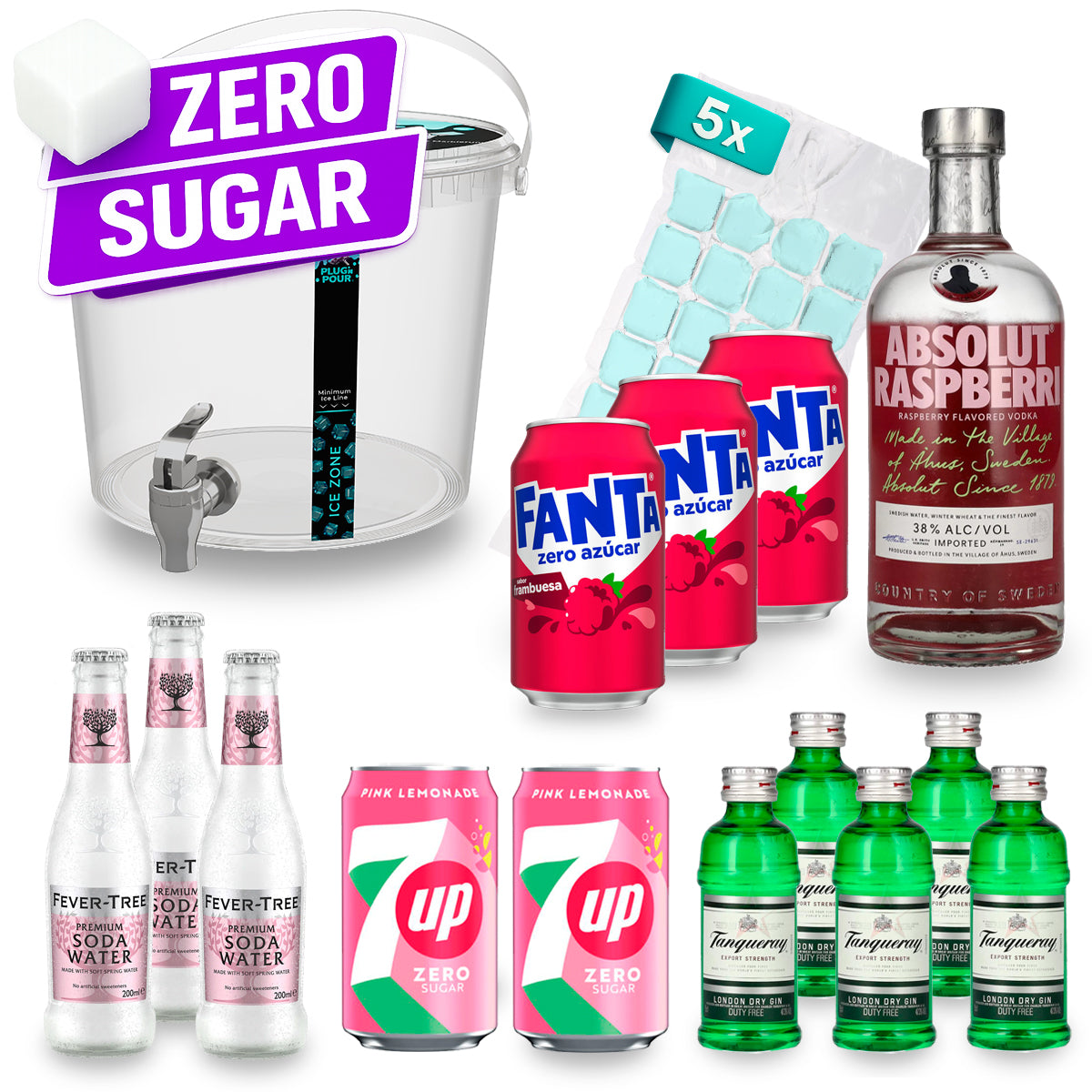 Sip Tank ZERO SUGAR – Cocktail Set – Pink Lemonade 13,5% Vol.